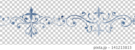 Border watercolor illustration of blue ornamental tile strip on isolated background. Vintage decorative element for frames, cards, labels, stationery and Mediterranean seamless pattern design. Border watercolor illustration of blue ornamental tile strip on isolated background. Vintage decorative element for frames, cards, labels, stationery and Mediterranean seamless pattern design. 141213813