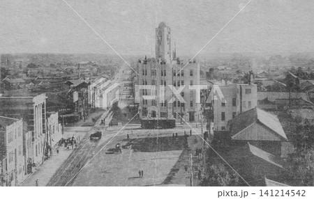 古写真　1925-1930年　名古屋　広小路の東新町交差点 141214542