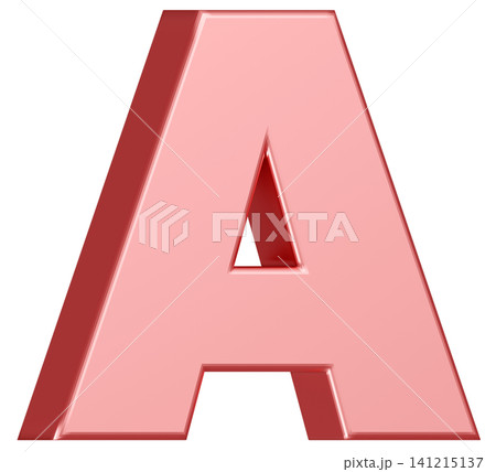 3D素材_アルファベット_A_ピンク 141215137