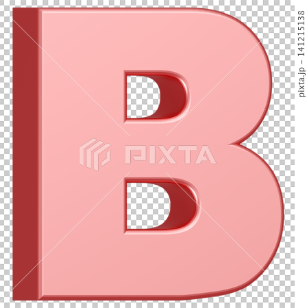 3D材質_字母_B_粉紅色 3D材質_字母_B_粉紅色 141215138
