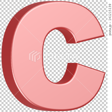 3D Material_Alphabet_C_Pink 141215139