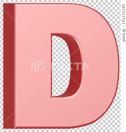 3D Material_Alphabet_D_Pink 3D Material_Alphabet_D_Pink 141215140