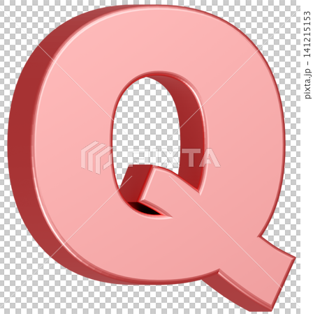 3D素材_アルファベット_Q_ピンク 3D素材_アルファベット_Q_ピンク 141215153
