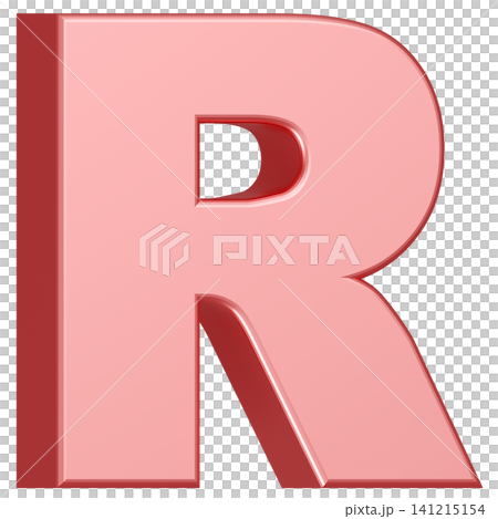 3D素材_アルファベット_R_ピンク 3D素材_アルファベット_R_ピンク 141215154