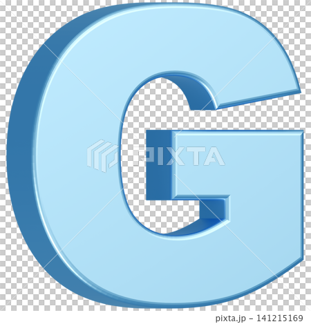 3D材質_字母_G_淺藍色 3D材質_字母_G_淺藍色 141215169