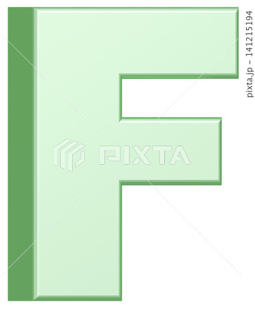 3D素材_アルファベット_F_黄緑 3D素材_アルファベット_F_黄緑 141215194