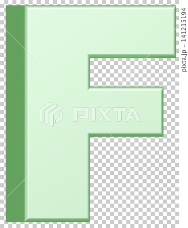 3D素材_アルファベット_F_黄緑 3D素材_アルファベット_F_黄緑 141215194