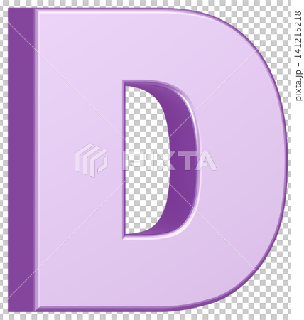 3D Material_Alphabet_D_Purple 3D Material_Alphabet_D_Purple 141215218