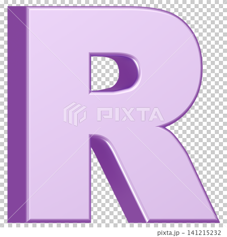 3D Material_Alphabet_R_Purple 3D Material_Alphabet_R_Purple 141215232