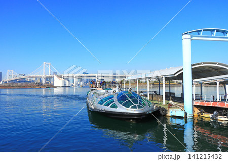 東京都港区、お台場と水上バスの風景 東京都港区、お台場と水上バスの風景 141215432