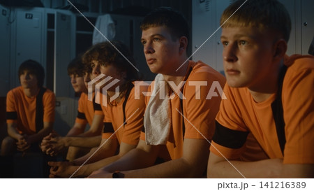 Team Meeting, Young Athletes Absorb Strategy Before Game 141216389