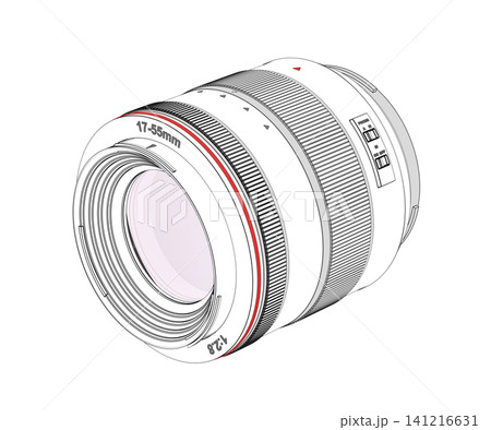 Sketch of zoom camera lens 141216631