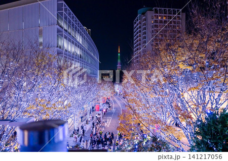 東京・六本木 けやき坂 クリスマスイルミネーション 141217056