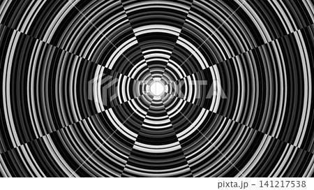 Black and white concentric circle pattern Black and white concentric circle pattern 141217538