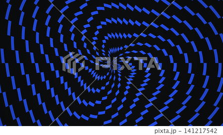 Blue spiral pattern on black background 141217542