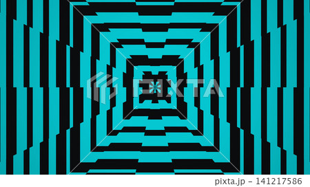 Geometric pattern with turquoise and black stripes 141217586