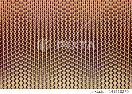 茶色の布生地に白茶色の青海波模様のグラデーションがある背景画像12 茶色の布生地に白茶色の青海波模様のグラデーションがある背景画像12 141218279