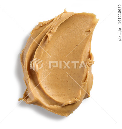 peanut butter on white background 141218680