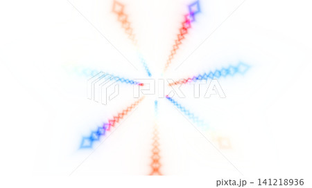Colorful abstract shapes in star pattern design 141218936