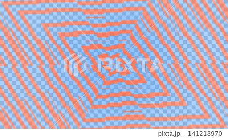 Geometric pattern with red and blue colors 141218970