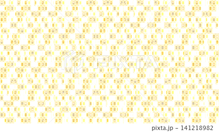 Golden square pattern on white background Golden square pattern on white background 141218982