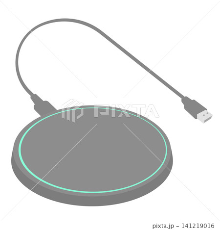 円形のワイヤレス充電器のイラスト 円形のワイヤレス充電器のイラスト 141219016