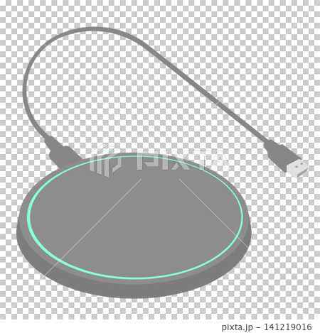 円形のワイヤレス充電器のイラスト 円形のワイヤレス充電器のイラスト 141219016