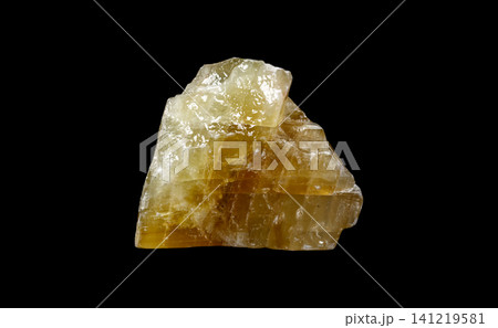 Golden Gemstone Texture: Yellow Calcite Isolated on Black Background Golden Gemstone Texture: Yellow Calcite Isolated on Black Background 141219581