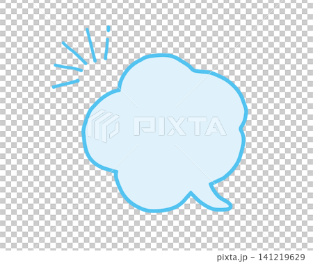 A refreshing blue, pop-style speech bubble. 141219629