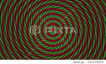 Colorful spiral pattern with red and green rings Colorful spiral pattern with red and green rings 141219819