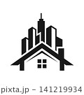 Real Estate House and City Skyline Logo Vector 141219934