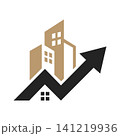 Real Estate Growth and Property Investment Vector Logo 141219936