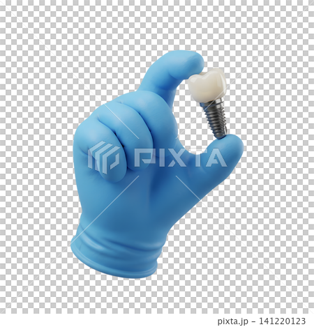 3d dental implant model held by a professional hand wearing a blue medical glove isolated on a plain background for clinical dentistry and oral surgery stock photography projects 3d dental implant model held by a professional hand wearing a blue medical glove isolated on a plain background for clinical dentistry and oral surgery stock photography projects 141220123