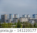Volgograd, Russia - 05.23.2023: Urban luxury living with sleek high-rise apartments, lush greenery, and modern architectural design in a thriving city environment. 141220177