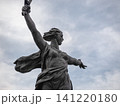 Volgograd, Russia - 05.23.2023: Low angle view of The Motherland Calls statue on Mamayev Kurgan in Volgograd, Russia. One of the tallest statues in the world, symbolizing the Soviet victory in World W 141220180