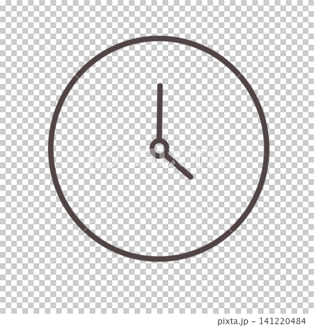 Clock line art icon Clock line art icon 141220484