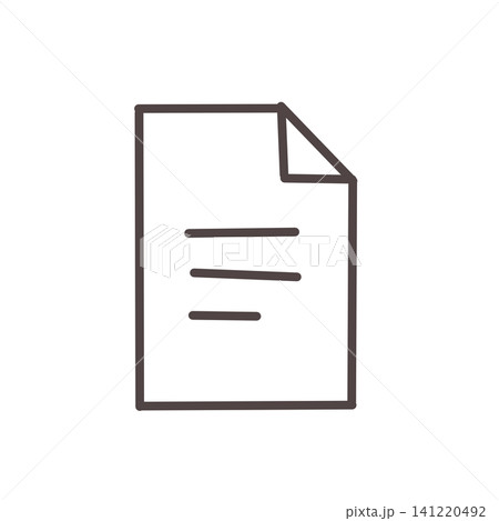 書類の線画アイコン 書類の線画アイコン 141220492