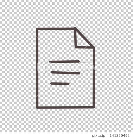 書類の線画アイコン 書類の線画アイコン 141220492