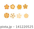 花型クッキーのイラストセット／バタークッキー・絞り出しクッキー8種 141220525