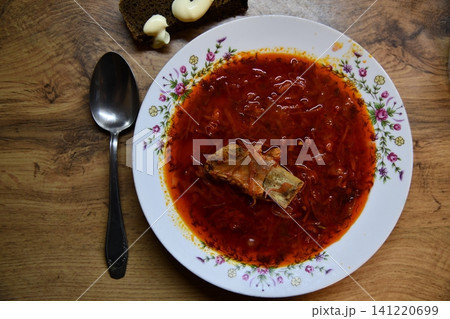 Tasty and creamy tomato soup made of fresh tomatoes Tasty and creamy tomato soup made of fresh tomatoes 141220699