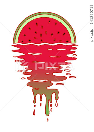 Dripping Watermelon Abstract Line Art 141220715
