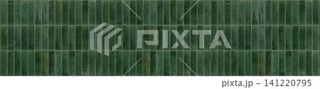 Emerald green glazed mosaic ceramic tiles arranged in a stacked vertical running bond pattern Emerald green glazed mosaic ceramic tiles arranged in a stacked vertical running bond pattern 141220795