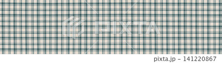 Woven linen textile surface with classic dark teal and cream checkered plaid pattern. Woven linen textile surface with classic dark teal and cream checkered plaid pattern. 141220867