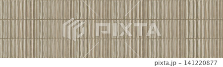 Taupe ceramic finger tiles forming a seamless vertical ribbed wall texture Taupe ceramic finger tiles forming a seamless vertical ribbed wall texture 141220877