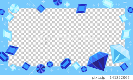Sapphire and diamond frame-shaped illustration background 141222065