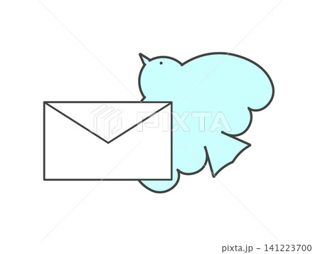 小鳥と手紙のイラスト 小鳥と手紙のイラスト 141223700