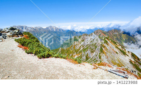 秋の針ノ木岳・蓮華岳登山(針ノ木岳山頂から剱岳・スバリ岳方面の眺め) 秋の針ノ木岳・蓮華岳登山(針ノ木岳山頂から剱岳・スバリ岳方面の眺め) 141223988
