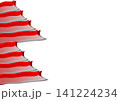 Indonesian Waving Red and White Flag Dynamic Layered Vertical Left Border on White Background 141224234