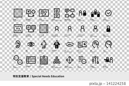 特殊教育資源室圖示集(單色) 特殊教育資源室圖示集(單色) 141224258