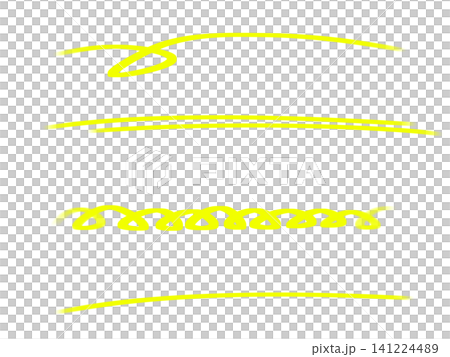 Yellow marker line set Yellow marker line set 141224489